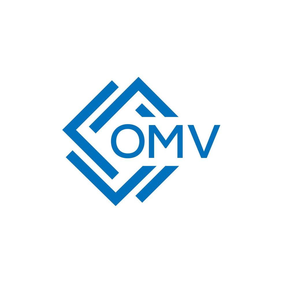 omv Brief Logo Design auf Weiß Hintergrund. omv kreativ Kreis Brief Logo Konzept. omv Brief Design. vektor