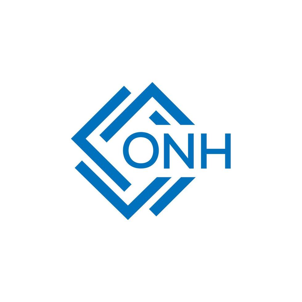 onh brev logotyp design på vit bakgrund. onh kreativ cirkel brev logotyp begrepp. onh brev design. vektor