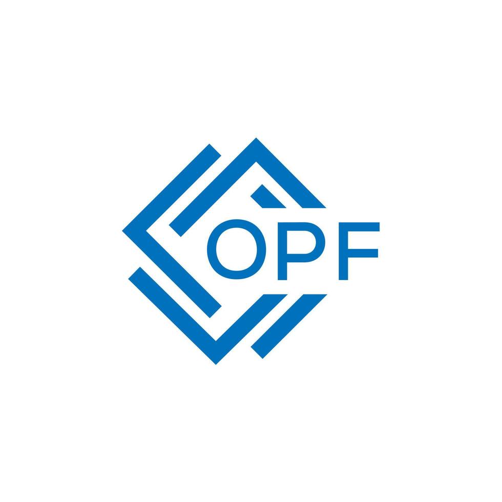 opf brev logotyp design på vit bakgrund. opf kreativ cirkel brev logotyp begrepp. opf brev design. vektor