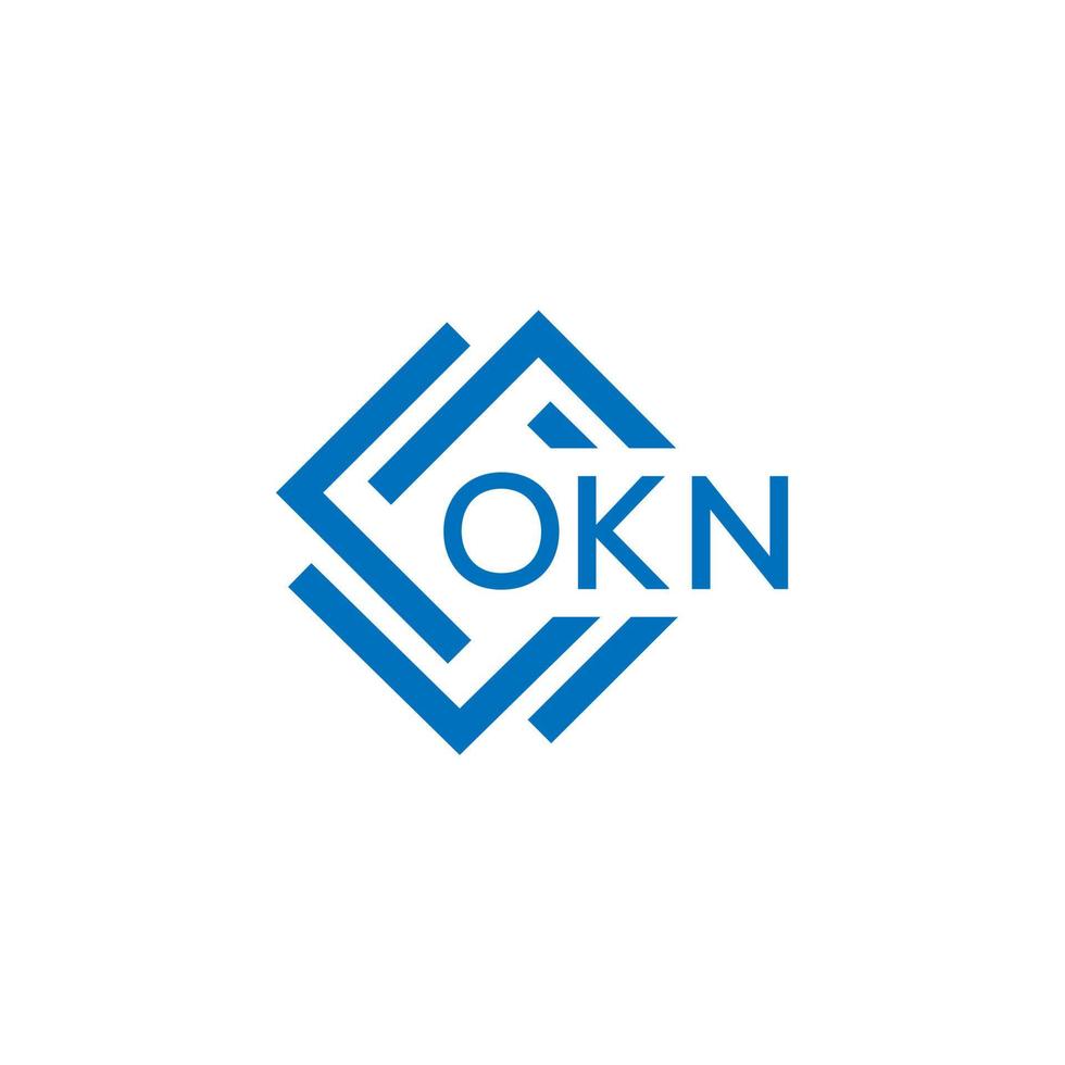 okn brev logotyp design på vit bakgrund. okn kreativ cirkel brev logotyp begrepp. okn brev design. vektor