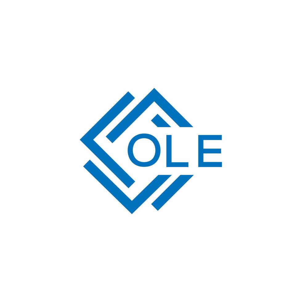 ole Brief Logo Design auf Weiß Hintergrund. ole kreativ Kreis Brief Logo Konzept. ole Brief Design. vektor