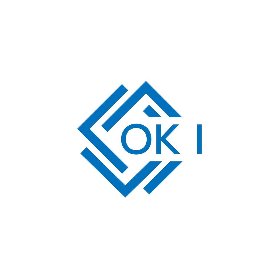 oki brev logotyp design på vit bakgrund. oki kreativ cirkel brev logotyp begrepp. oki brev design. vektor