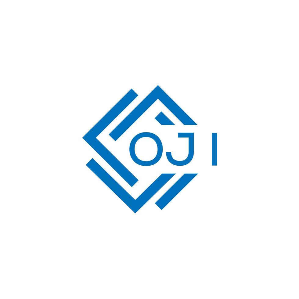oji brev logotyp design på vit bakgrund. oji kreativ cirkel brev logotyp begrepp. oji brev design. vektor