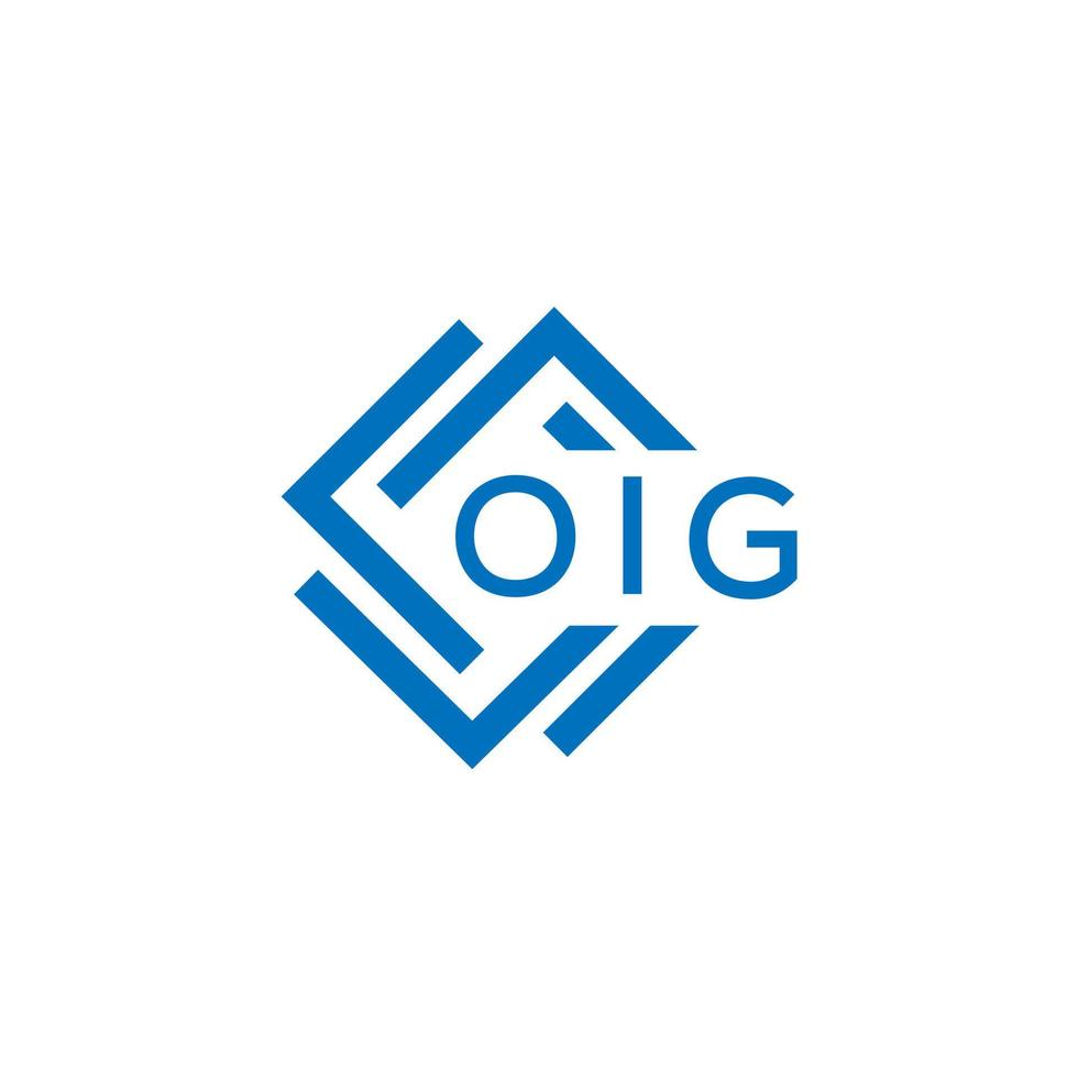 oig brev logotyp design på vit bakgrund. oig kreativ cirkel brev logotyp begrepp. oig brev design. vektor