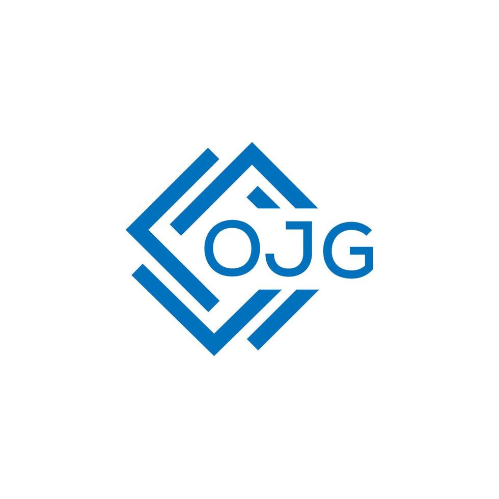 ojg brev logotyp design på vit bakgrund. ojg kreativ cirkel brev logotyp begrepp. ojg brev design. vektor