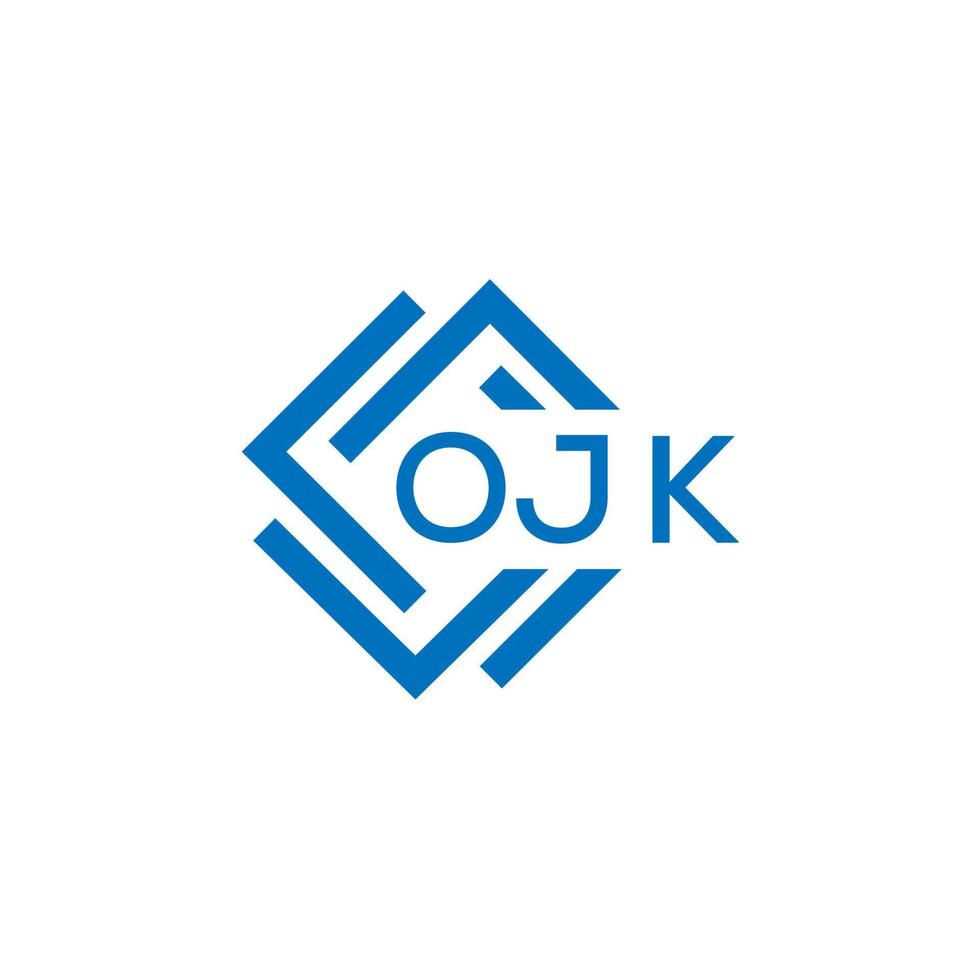 Ojk Brief Logo Design auf Weiß Hintergrund. Ojk kreativ Kreis Brief Logo Konzept. Ojk Brief Design. vektor