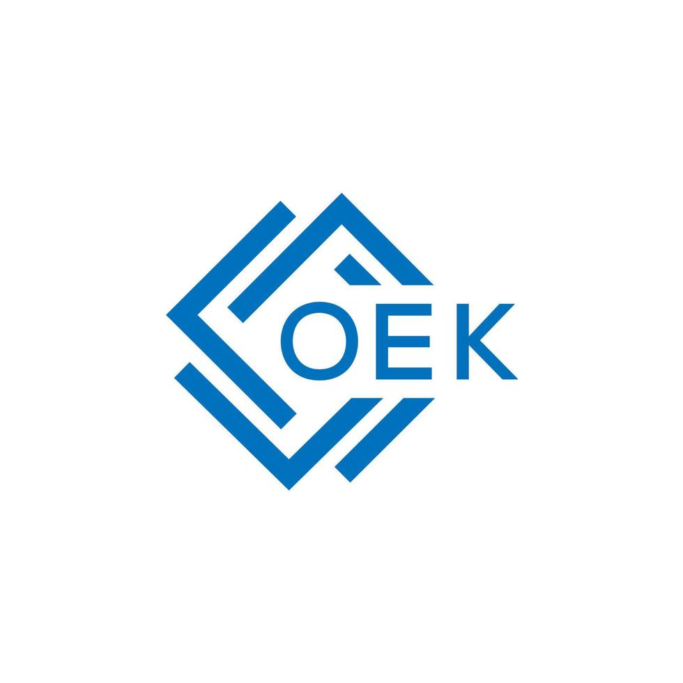 oek brev logotyp design på vit bakgrund. oek kreativ cirkel brev logotyp begrepp. oek brev design. vektor