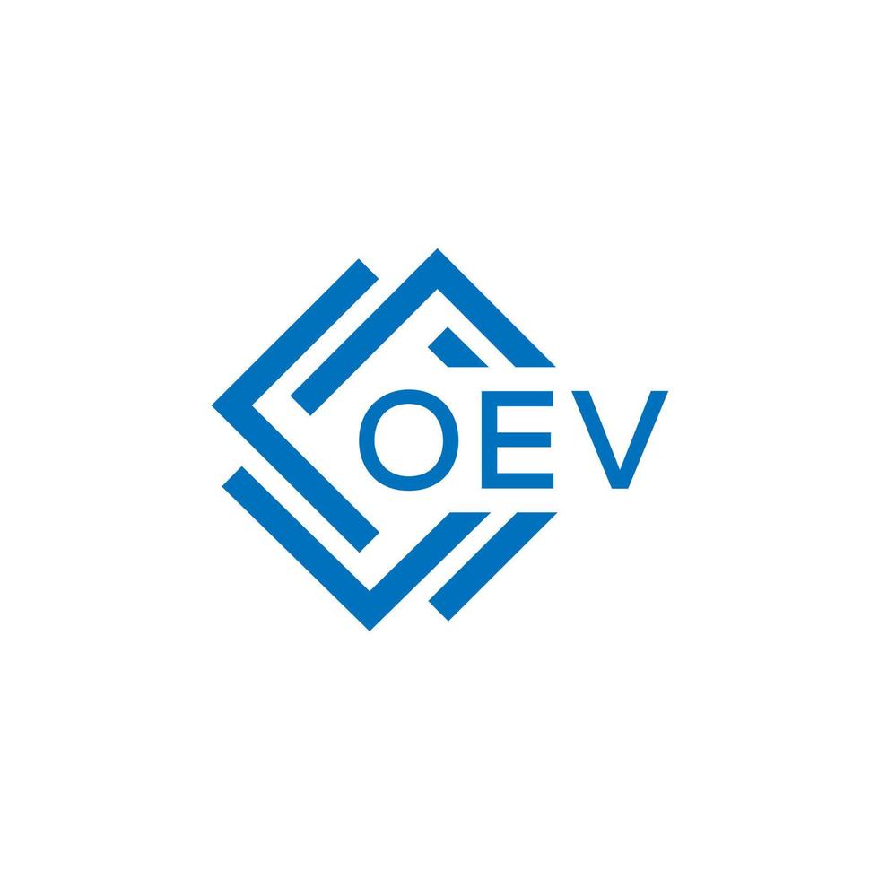 oev brev logotyp design på vit bakgrund. oev kreativ cirkel brev logotyp begrepp. oev brev design. vektor