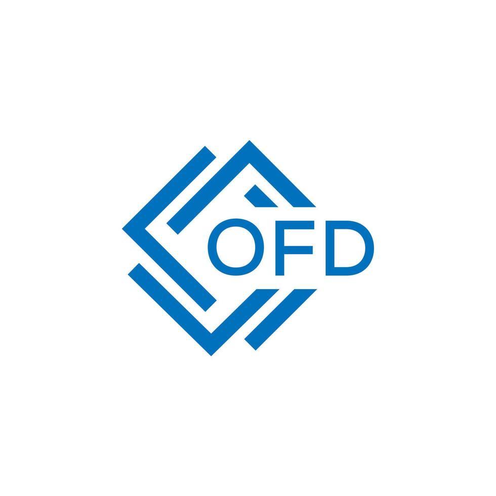 ofd Brief Logo Design auf Weiß Hintergrund. ofd kreativ Kreis Brief Logo Konzept. ofd Brief Design. vektor