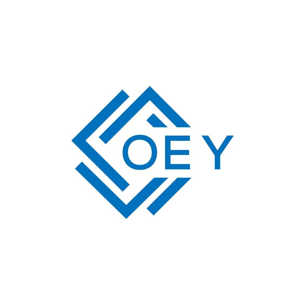 oey Brief Logo Design auf Weiß Hintergrund. oey kreativ Kreis Brief Logo Konzept. oey Brief Design. vektor
