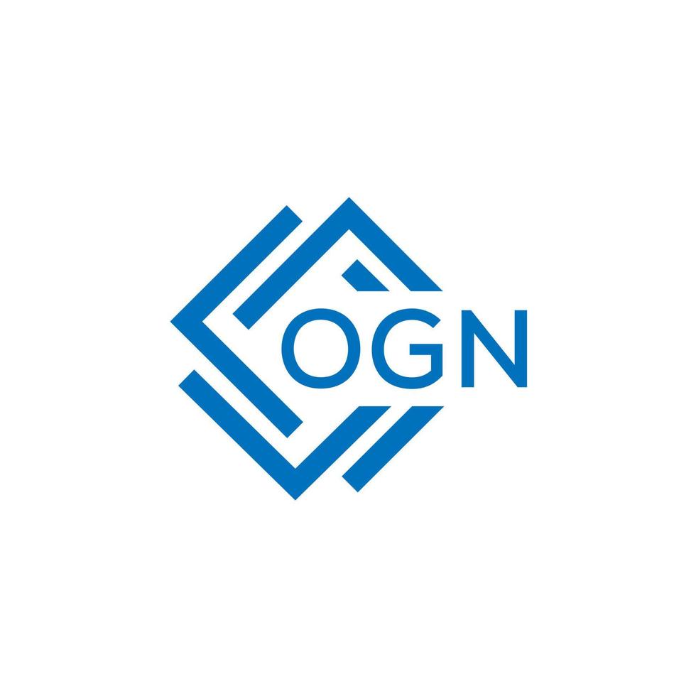 ogn Brief Logo Design auf Weiß Hintergrund. ogn kreativ Kreis Brief Logo Konzept. ogn Brief Design. vektor