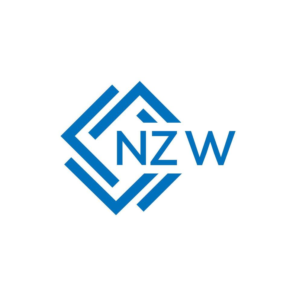 nzw brev logotyp design på vit bakgrund. nzw kreativ cirkel brev logotyp begrepp. nzw brev design. vektor