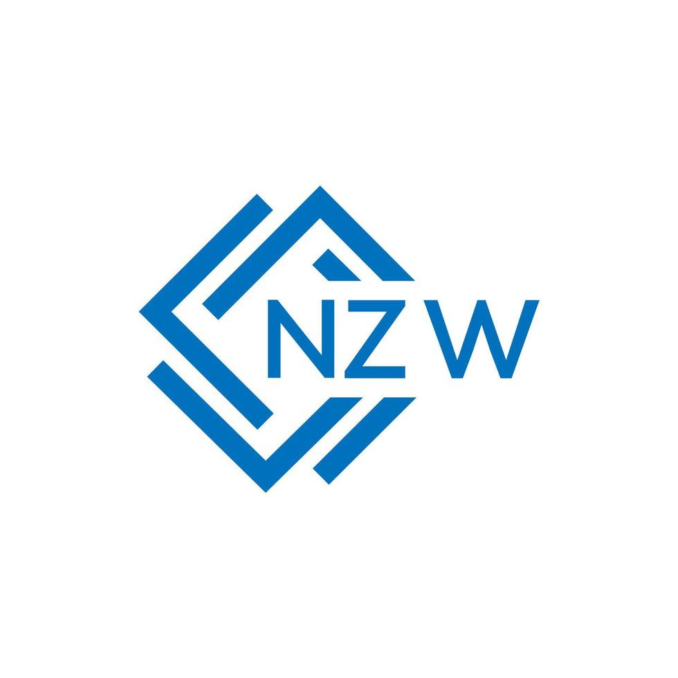 nzw Brief Logo Design auf Weiß Hintergrund. nzw kreativ Kreis Brief Logo Konzept. nzw Brief Design. vektor