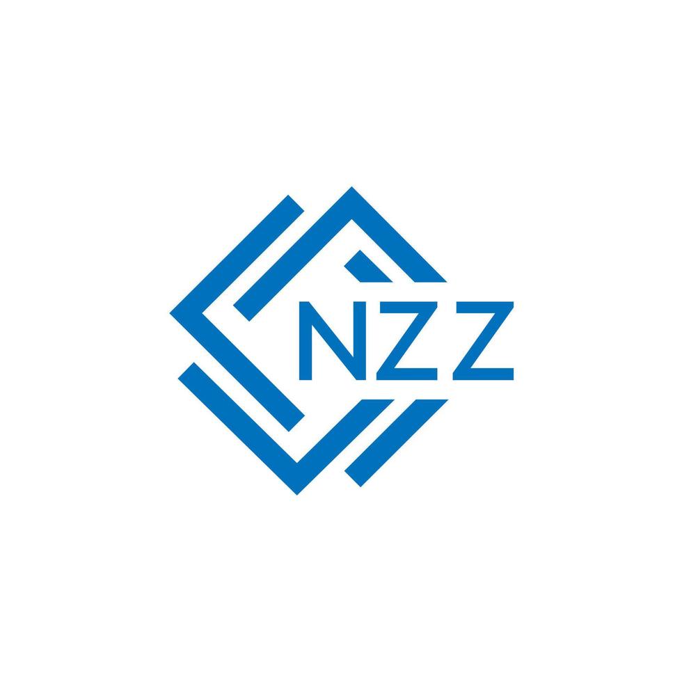 nz Brief Logo Design auf Weiß Hintergrund. nz kreativ Kreis Brief Logo Konzept. nz Brief Design. vektor