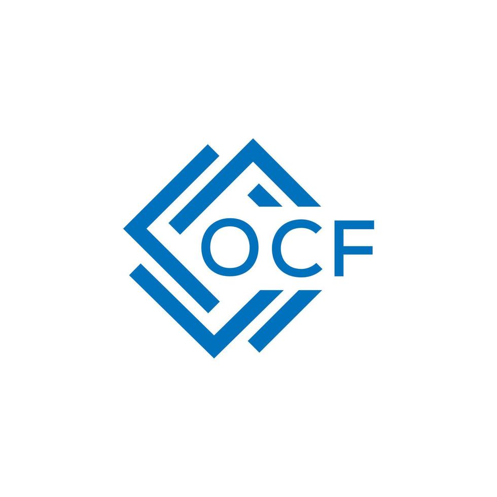 ocf brev logotyp design på vit bakgrund. ocf kreativ cirkel brev logotyp begrepp. ocf brev design. vektor