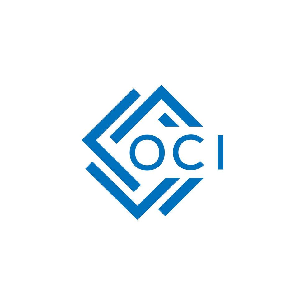 oci brev logotyp design på vit bakgrund. oci kreativ cirkel brev logotyp begrepp. oci brev design. vektor