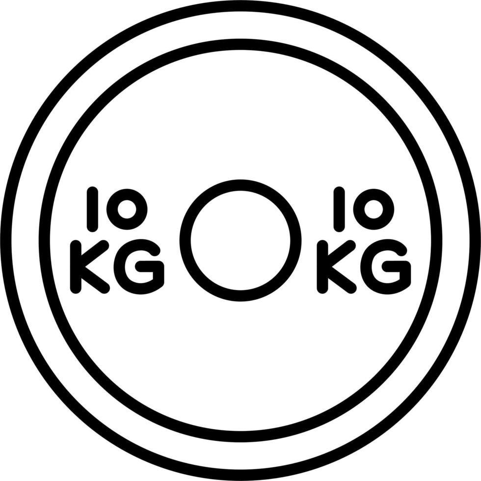 Gewicht Platten Vektor Symbol