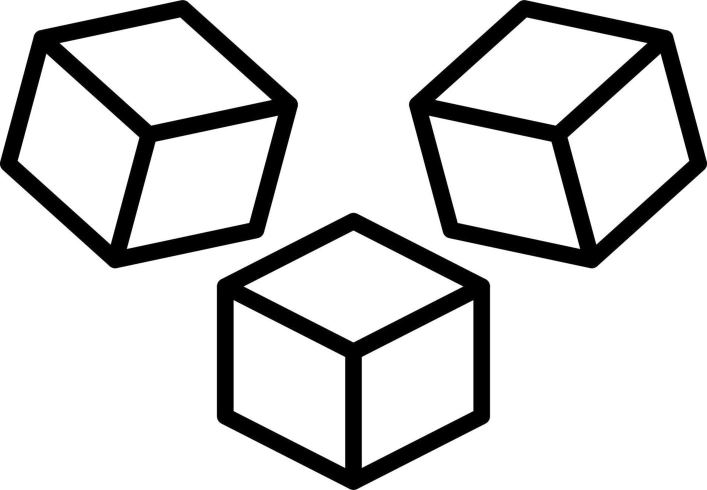 kub vektor ikon