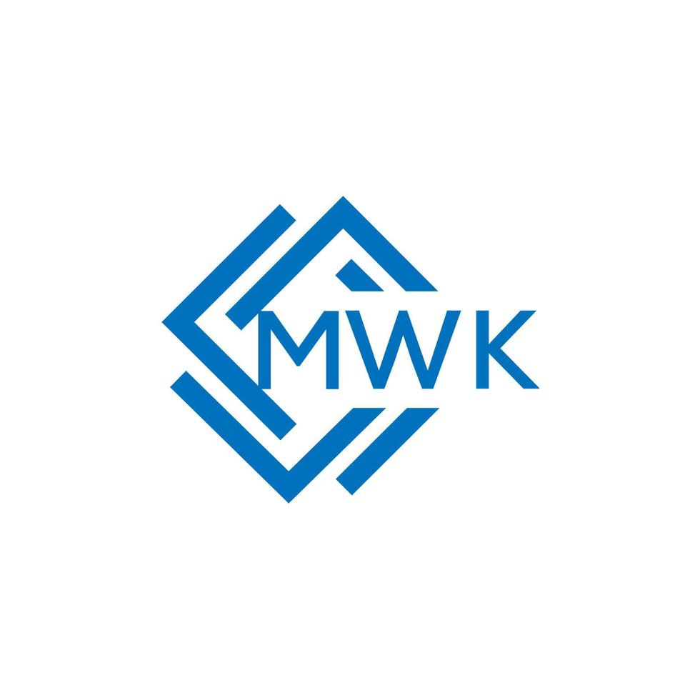 mwk brev logotyp design på vit bakgrund. mwk kreativ cirkel brev logotyp begrepp. mwk brev design. vektor