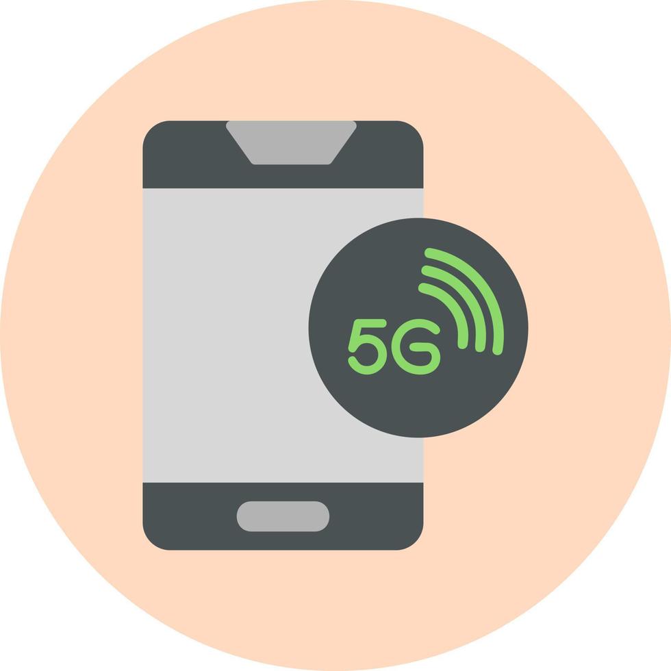 5g nätverk på smartphone vektor ikon