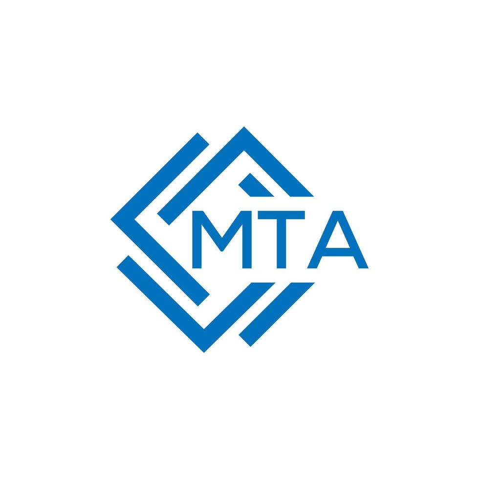 mta Brief Logo Design auf Weiß Hintergrund. mta kreativ Kreis Brief Logo Konzept. mta Brief Design. vektor