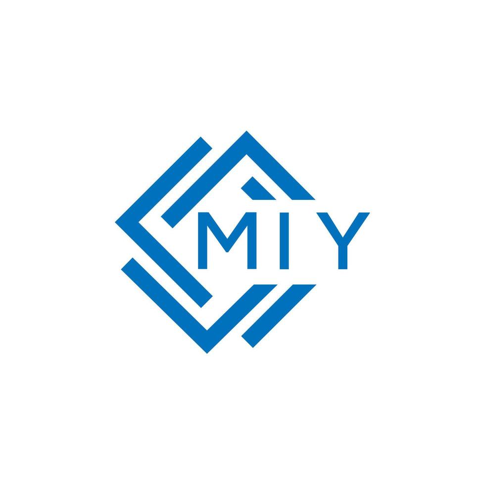 miy Brief Logo Design auf Weiß Hintergrund. miy kreativ Kreis Brief Logo Konzept. miy Brief Design. vektor