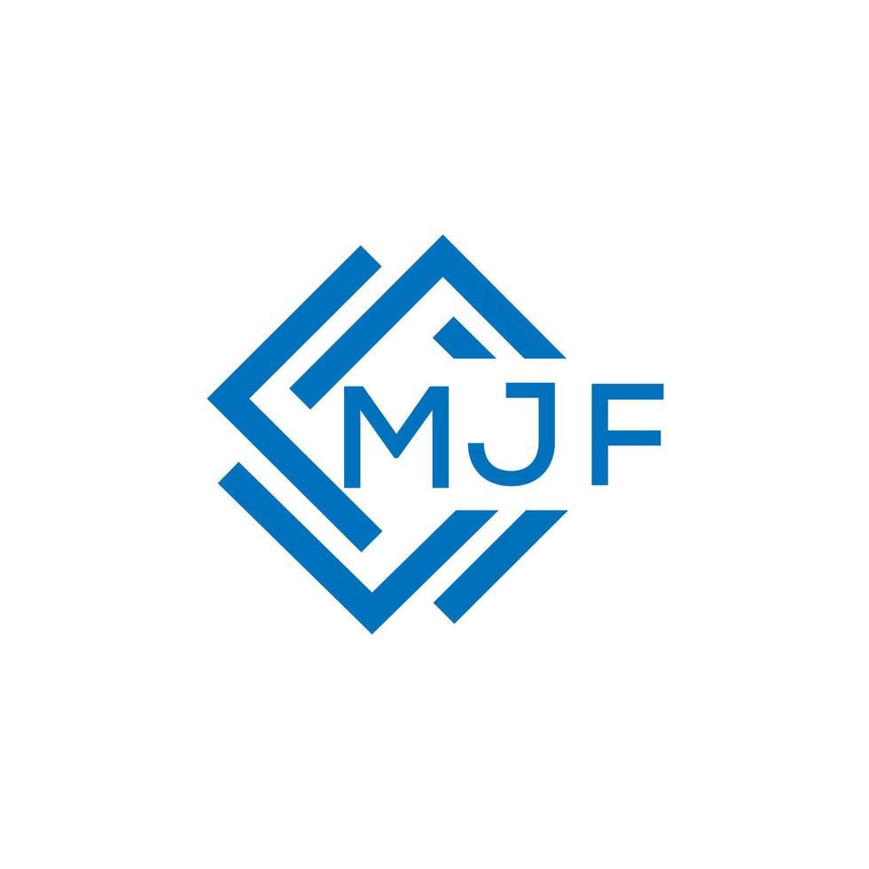 mjf Brief Logo Design auf Weiß Hintergrund. mjf kreativ Kreis Brief Logo Konzept. mjf Brief Design. vektor