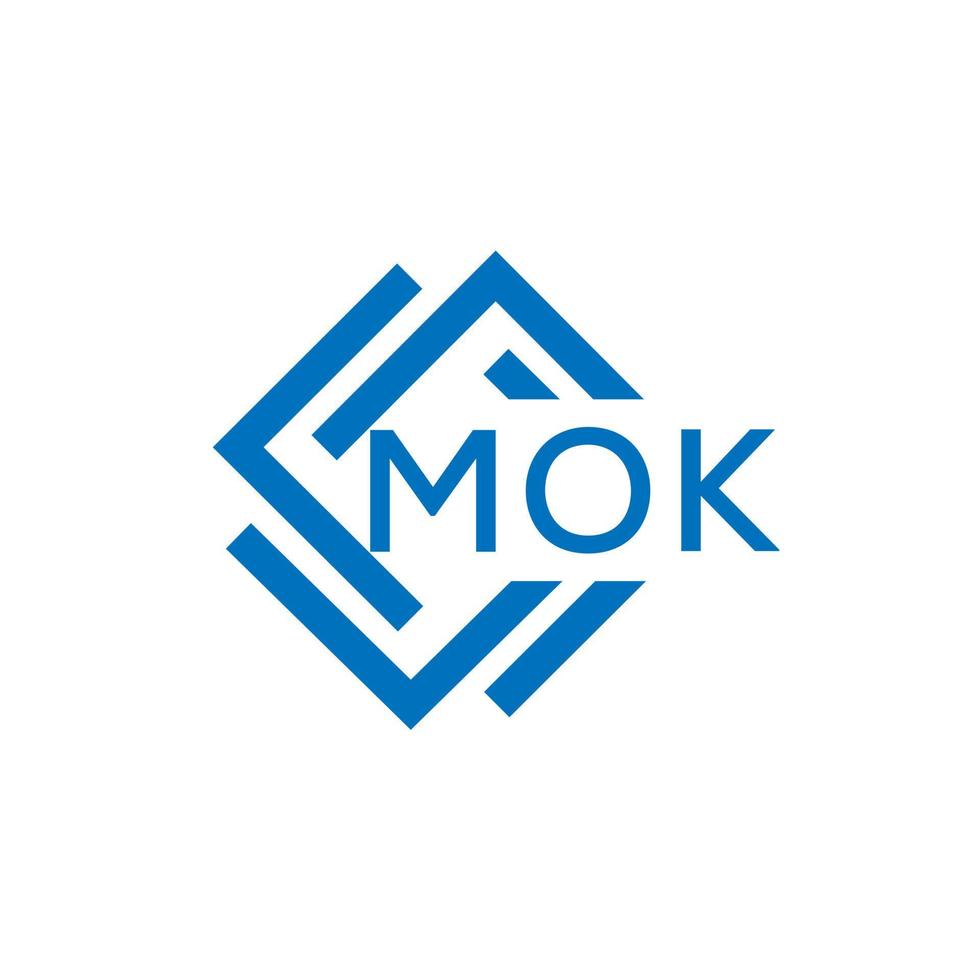 Mok Brief Logo Design auf Weiß Hintergrund. Mok kreativ Kreis Brief Logo Konzept. Mok Brief Design. vektor