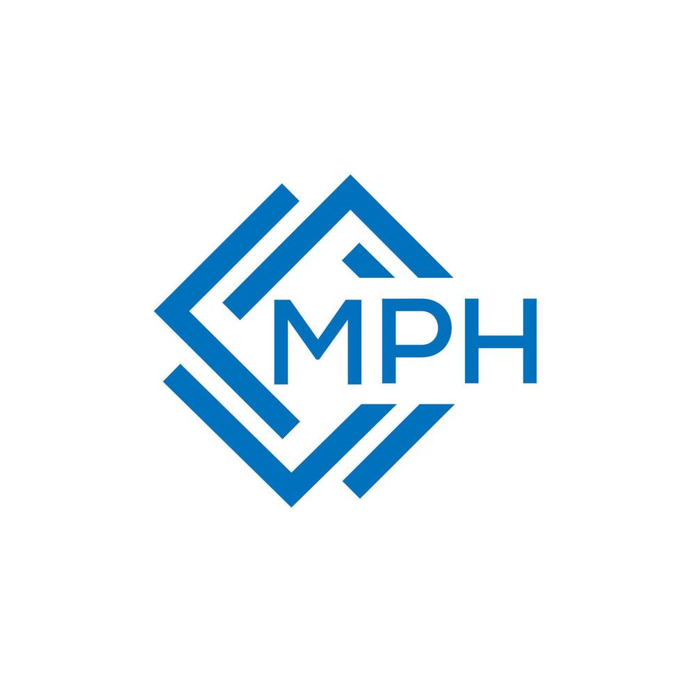 mph Brief Logo Design auf Weiß Hintergrund. mph kreativ Kreis Brief Logo Konzept. mph Brief Design. vektor