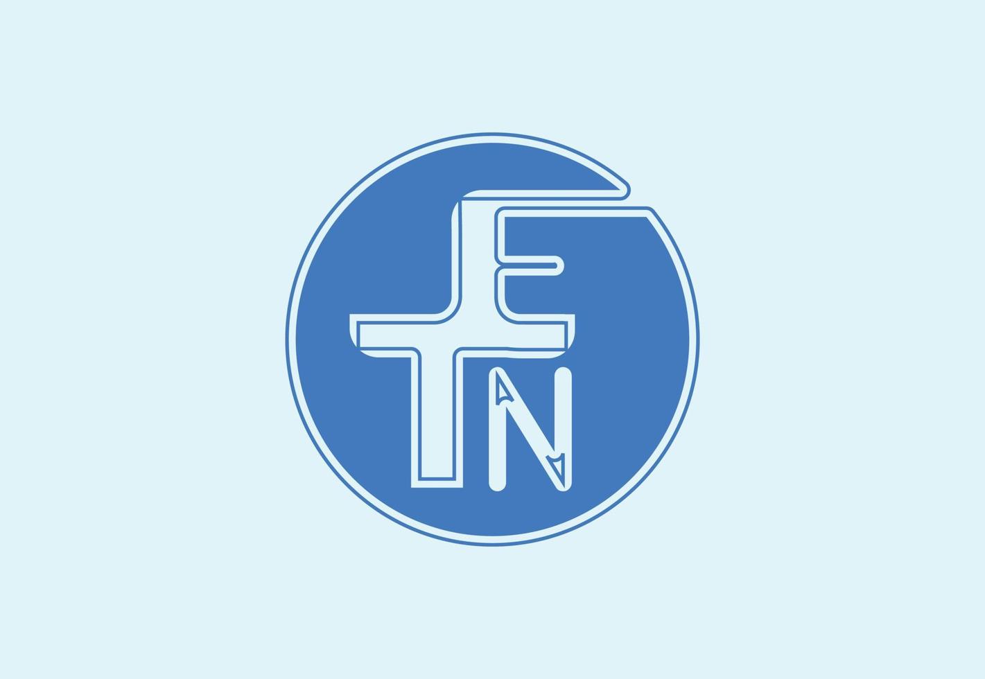 etn brev logotyp och ikon design mall vektor