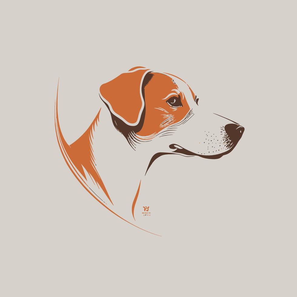 hund huvud sällskapsdjur symbol - gaming hund logotyp elegant element för varumärke - abstrakt ikon symboler vektor