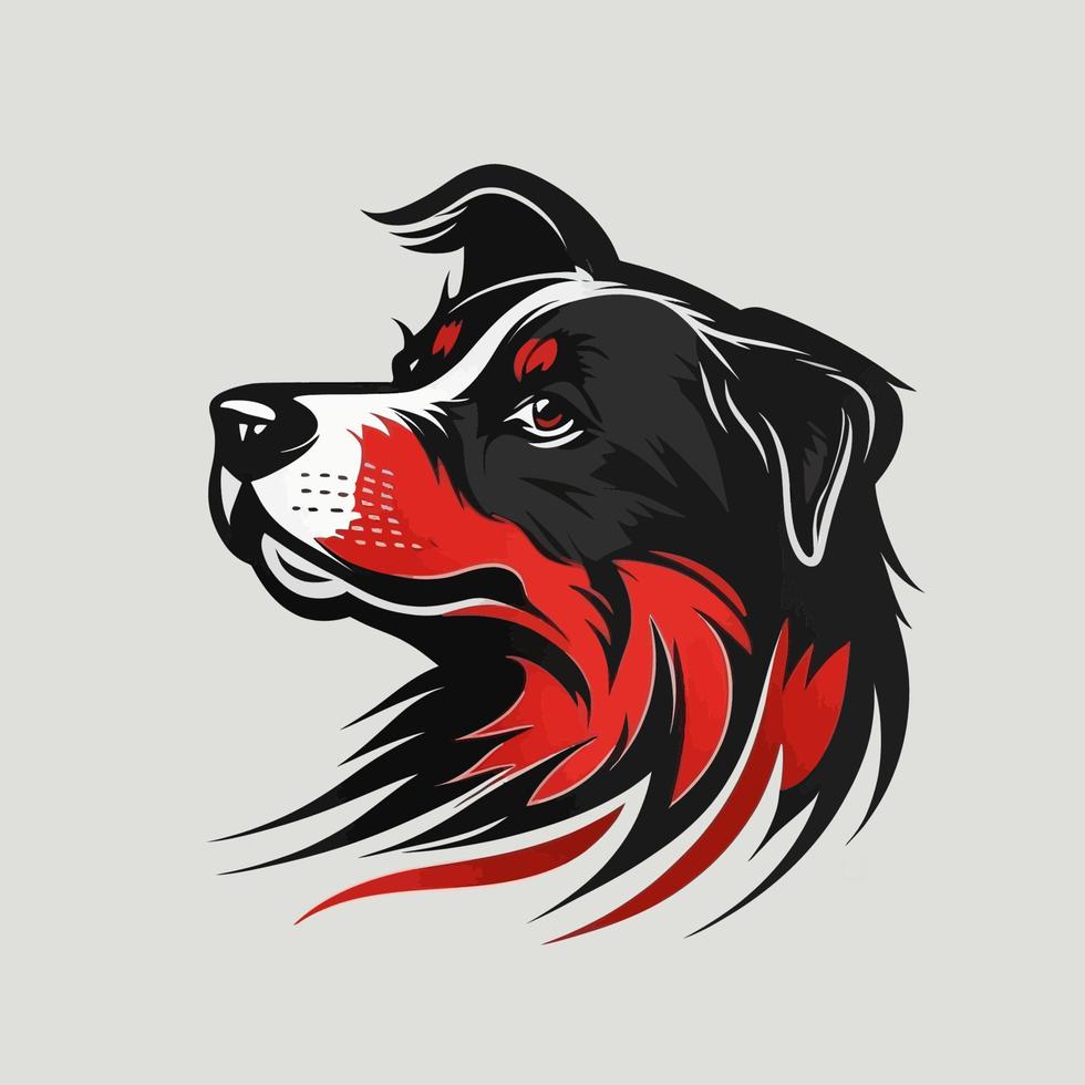hund huvud sällskapsdjur symbol - gaming hund logotyp elegant element för varumärke - abstrakt ikon symboler vektor