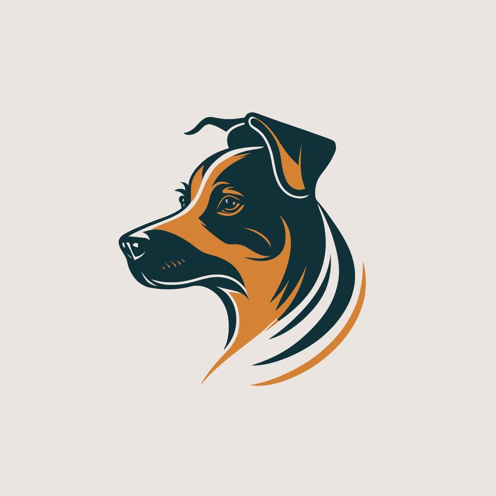 hund huvud sällskapsdjur symbol - gaming hund logotyp elegant element för varumärke - abstrakt ikon symboler vektor