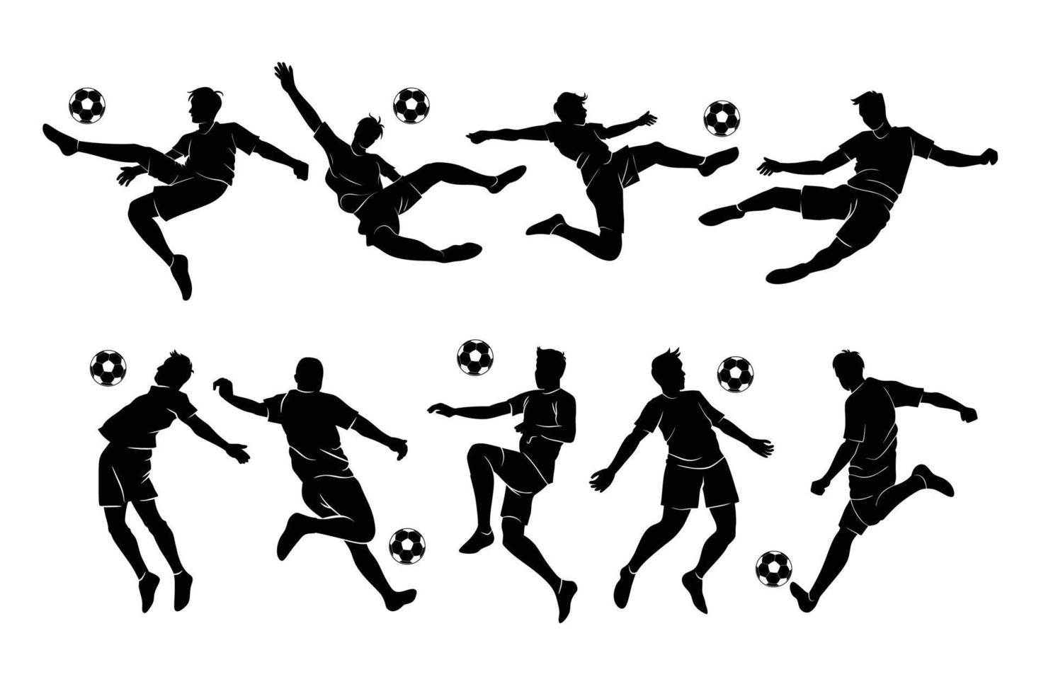 Fußball und Fußball Spieler Mann Illustration Logo Vektor