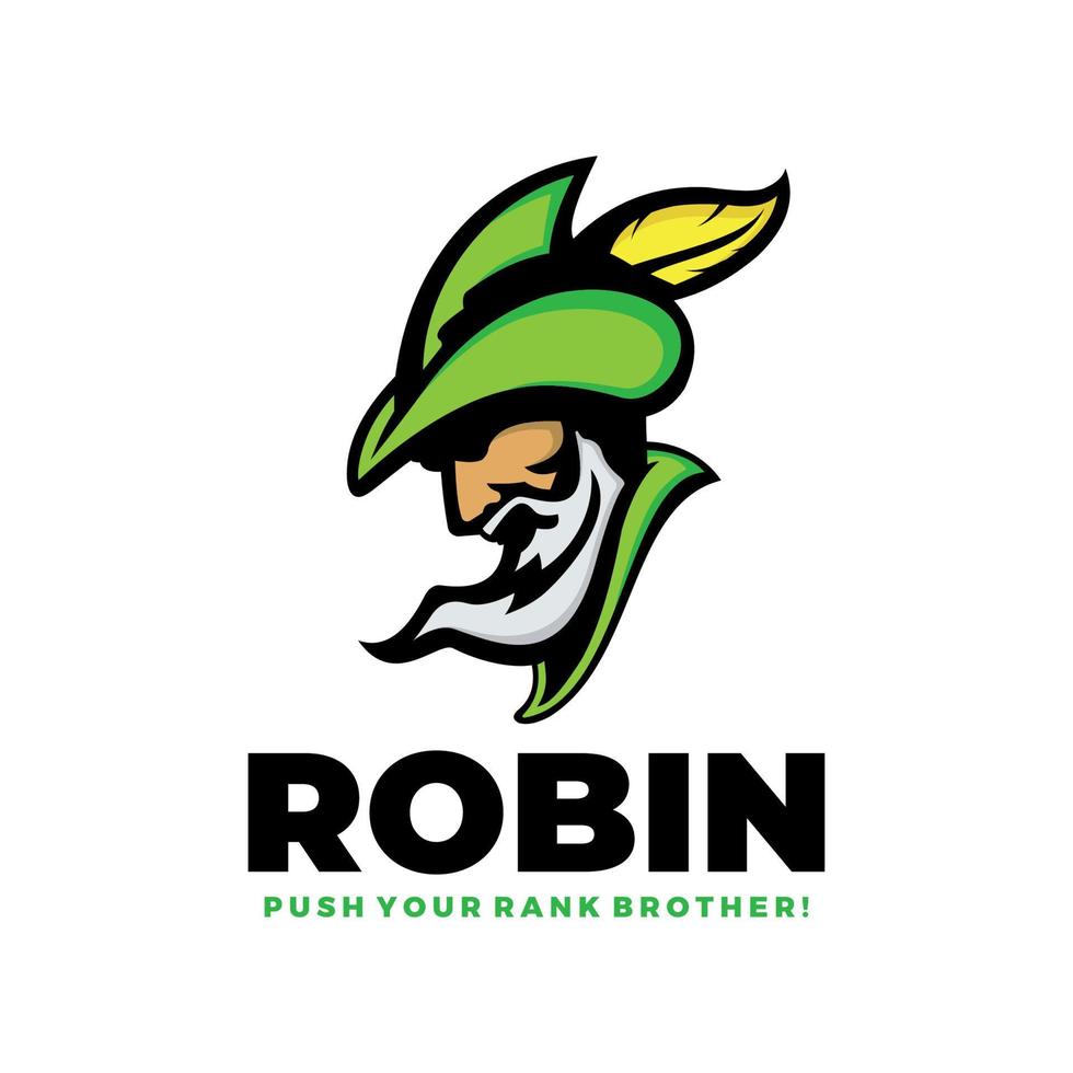 robin esport gaming logotyp design vektor