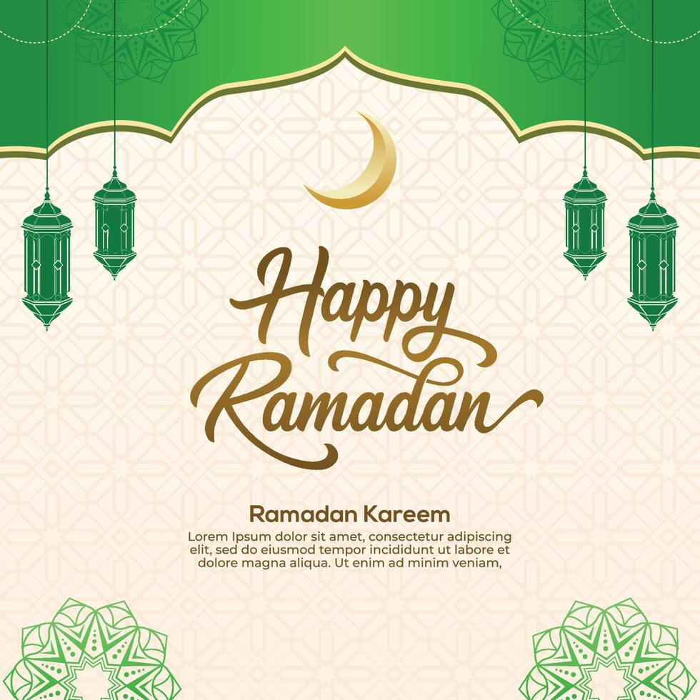 Ramadan kareem islamisch Hintergrund Vektor. glücklich islamisch Neu Hijri Jahr. Grafik Design zum das Dekoration von Geschenk Zertifikate, Banner und Flyer. vektor