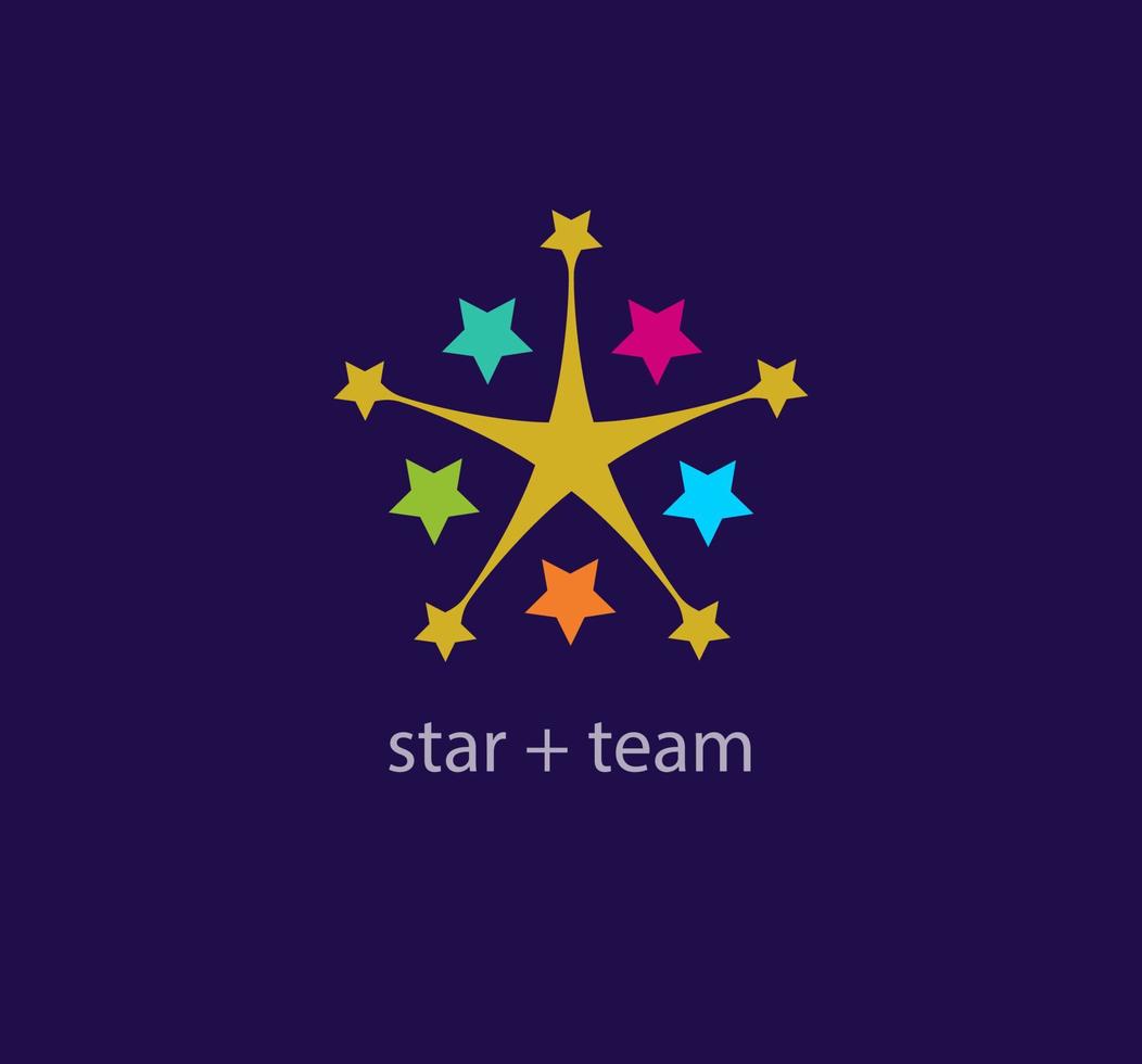 einzigartig Star Raum modern Logo. einzigartig Farbe Übergänge. Star Zyklus Logo Vorlage. Vektor. vektor