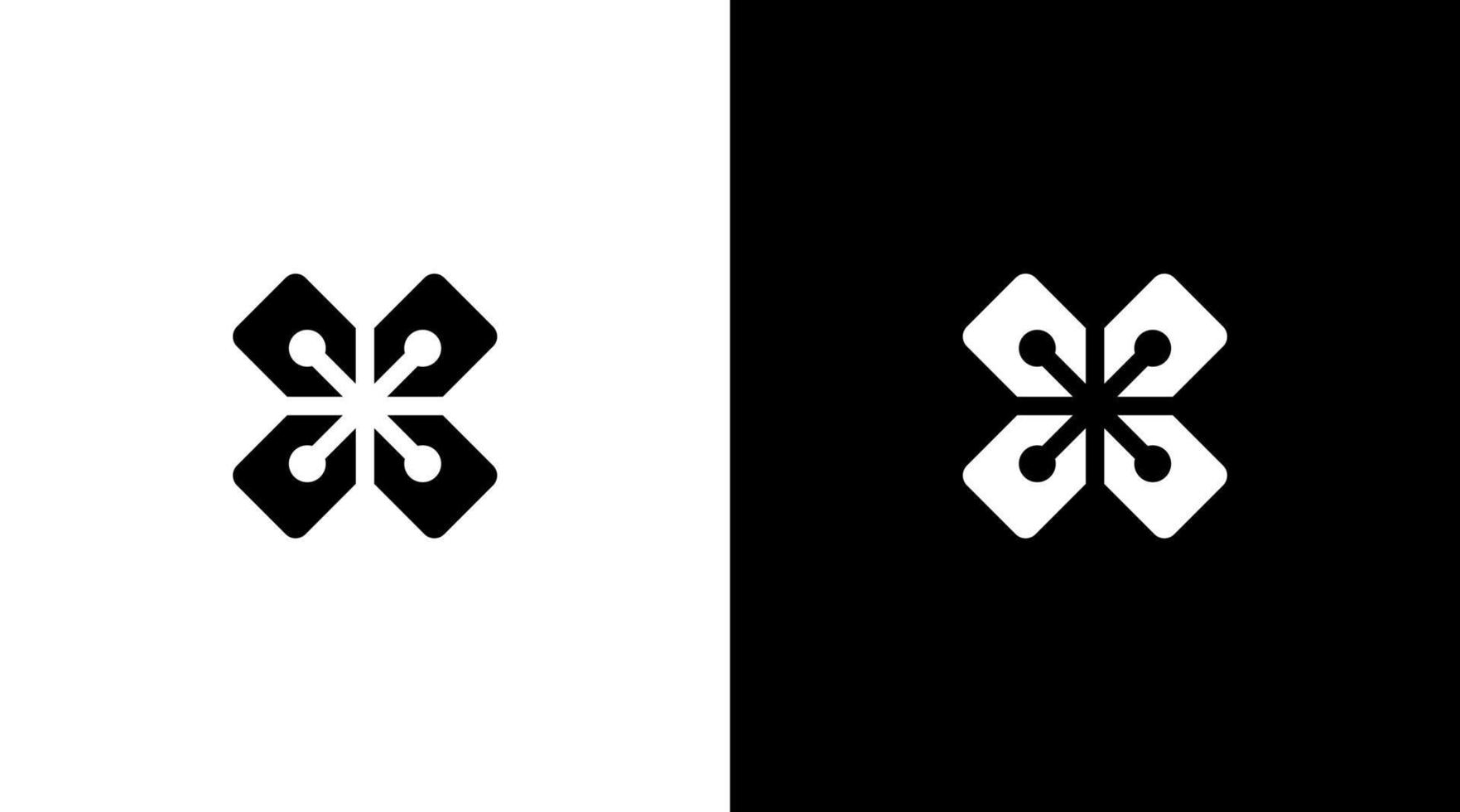 brev x logotyp tecnology vektor monogram första illustration ikon stil design mall