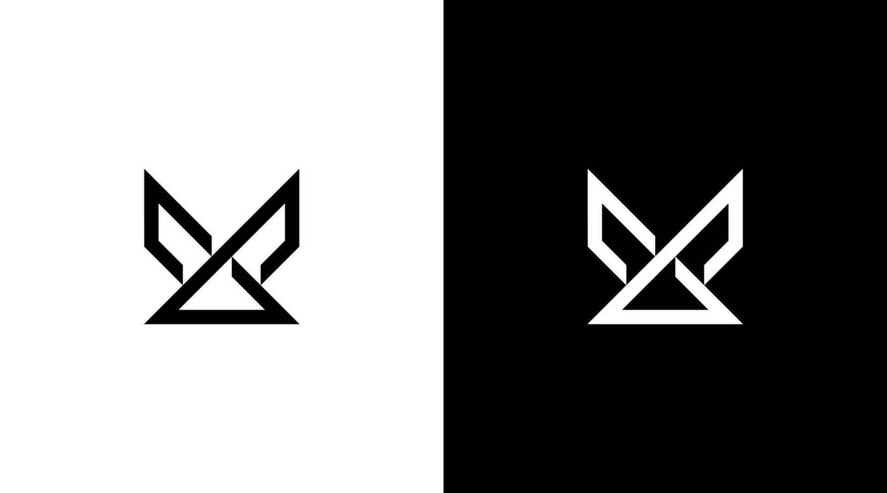 m logotyp vektor monogram brev första svart och vit ikon illustration stil mönster mallar