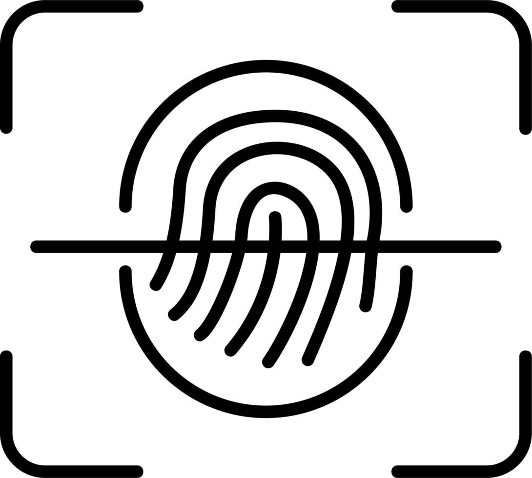 Finger Scanner Vektor Symbol