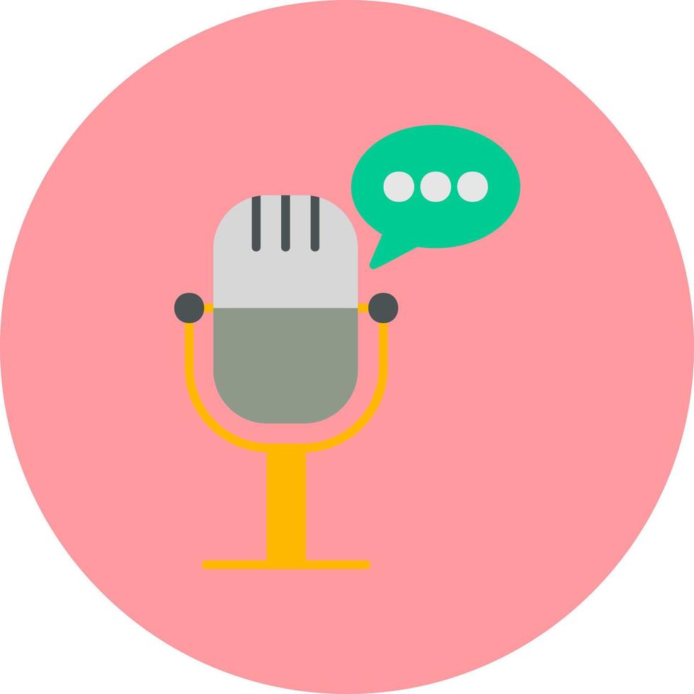 Konversation Podcast Vektor Symbol