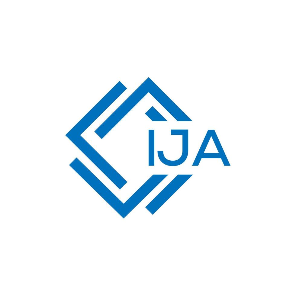 ija Brief Logo Design auf Weiß Hintergrund. ija kreativ Kreis Brief Logo Konzept. ija Brief Design. vektor