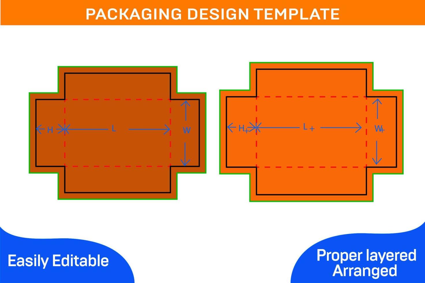 Karton Karton fefco302 gewellt Verpackung Box Dieline Vorlage und Geschenk Box vektor