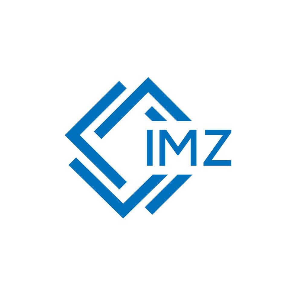 imz Brief Logo Design auf Weiß Hintergrund. imz kreativ Kreis Brief Logo Konzept. imz Brief Design. vektor