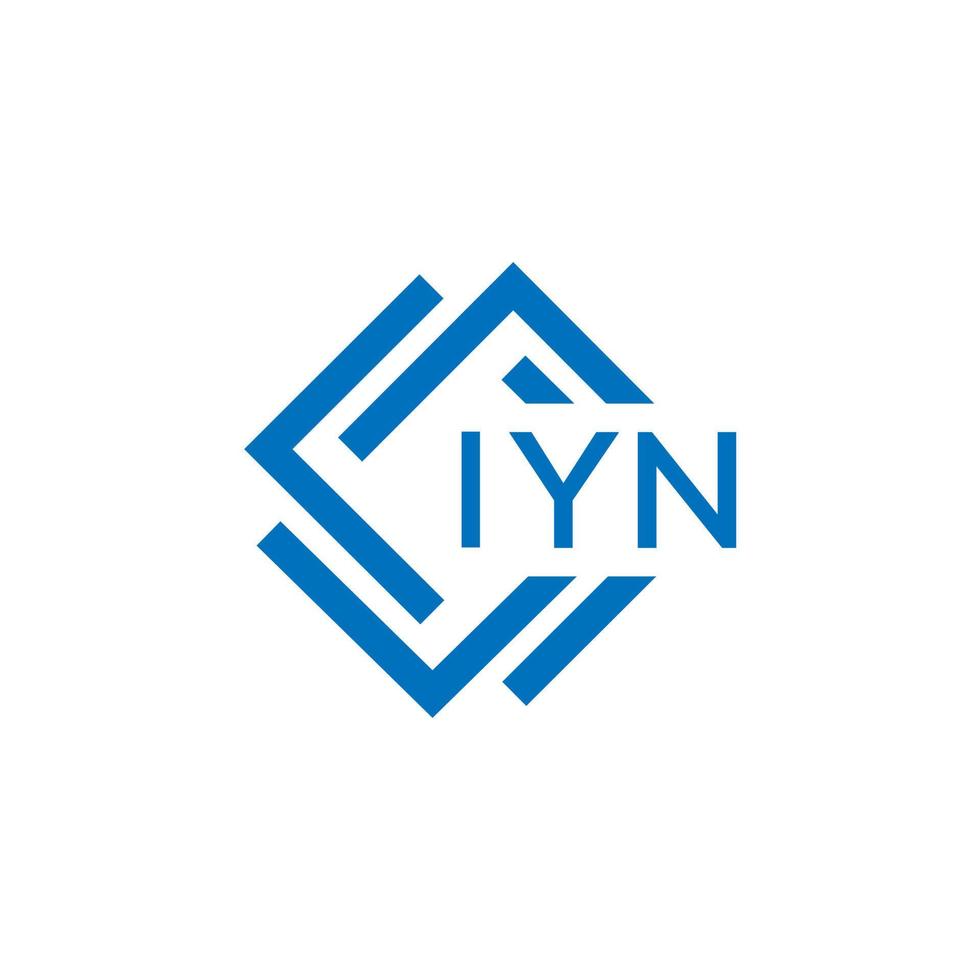 iyn Brief Logo Design auf Weiß Hintergrund. iyn kreativ Kreis Brief Logo Konzept. iyn Brief Design. vektor