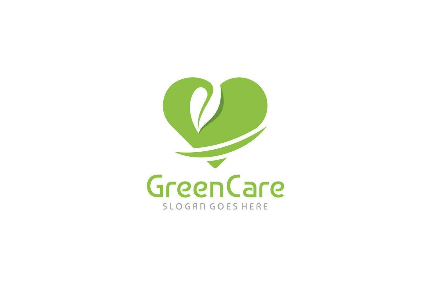 Grünes Pflege-Logo vektor