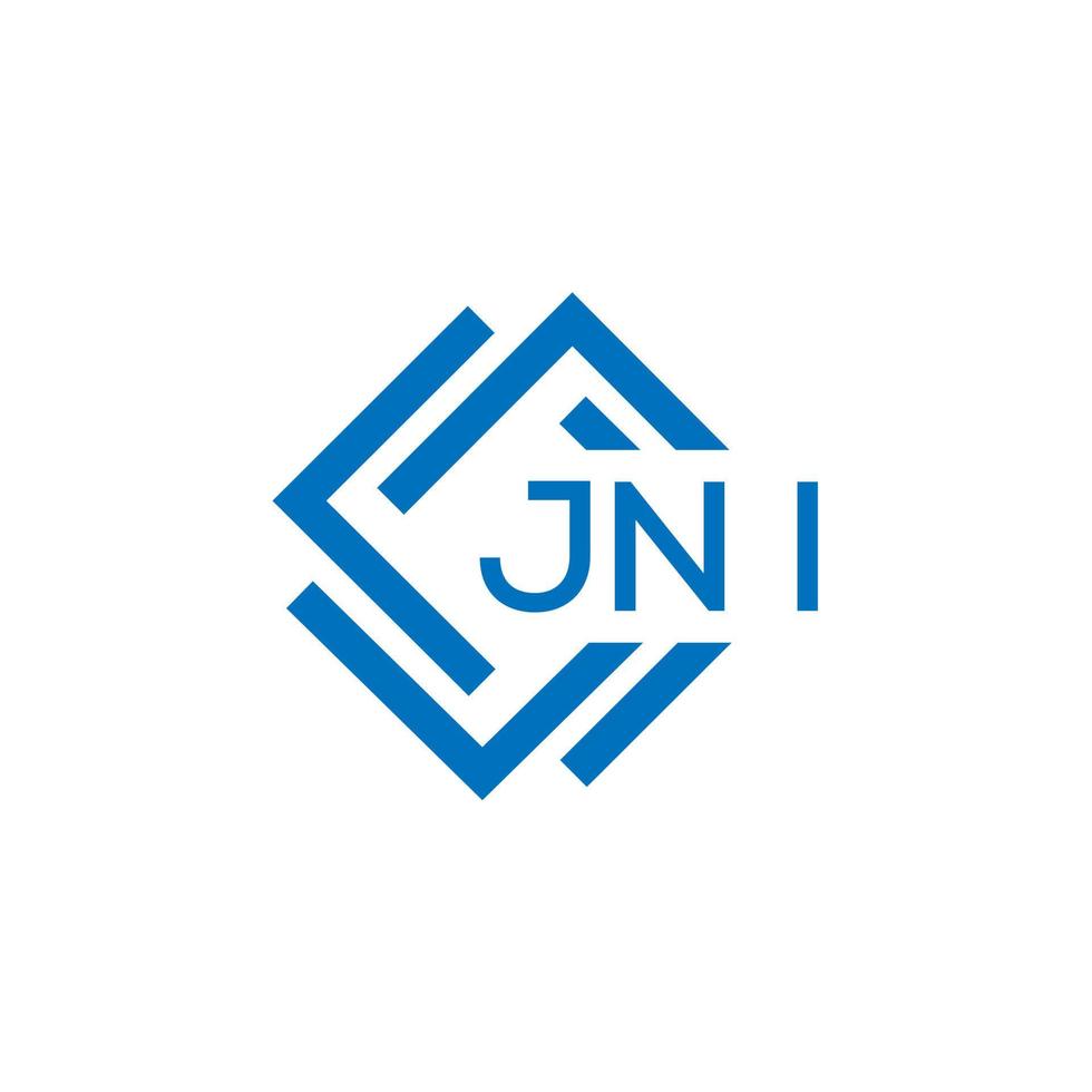 jni Brief Logo Design auf Weiß Hintergrund. jni kreativ Kreis Brief Logo Konzept. jni Brief Design. vektor