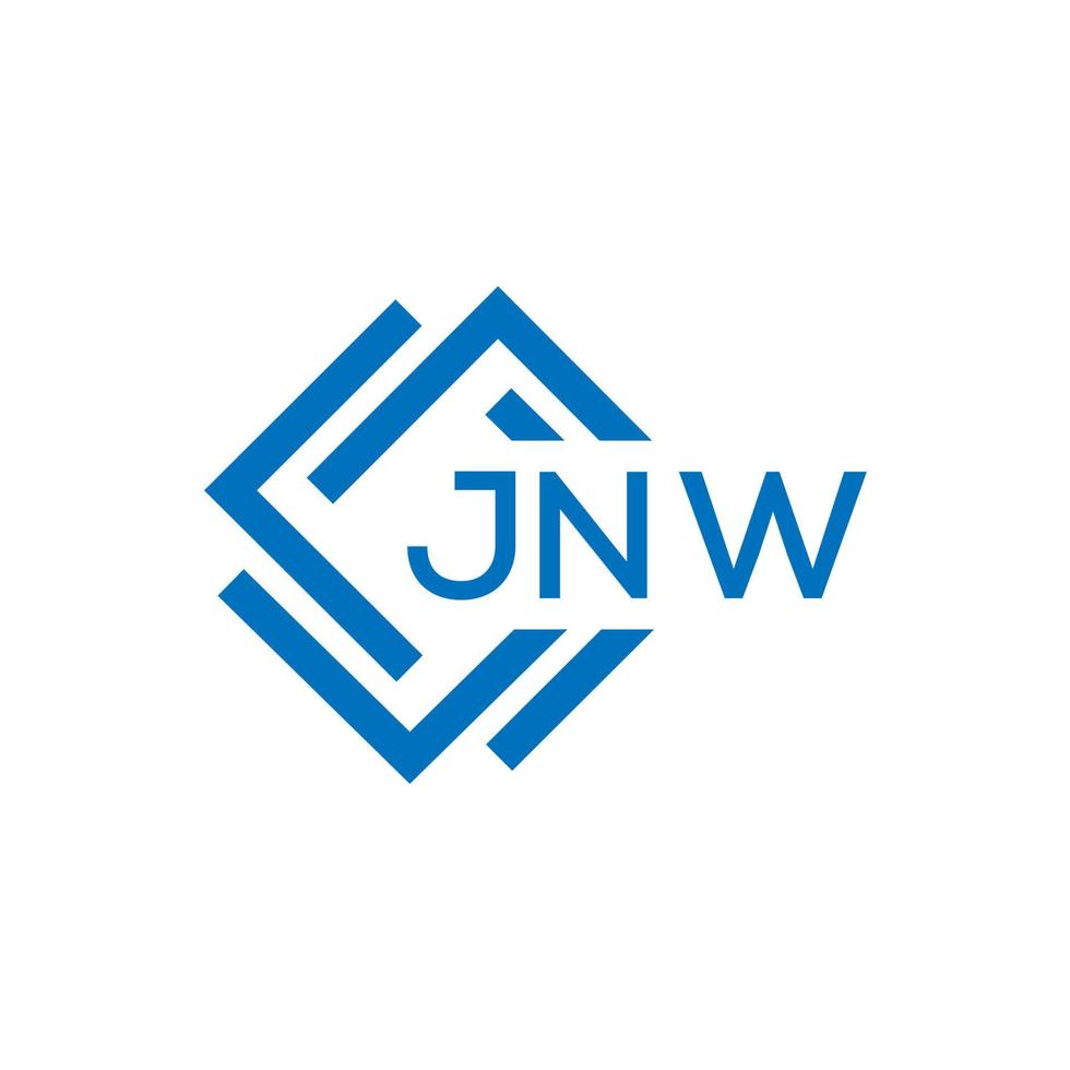 jnw brev logotyp design på svart bakgrund. jnw kreativ cirkel brev logotyp begrepp. jnw brev design. vektor