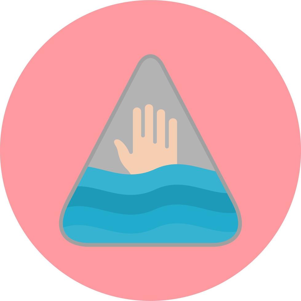 tief Wasser Warnung Zeichen Vektor Symbol