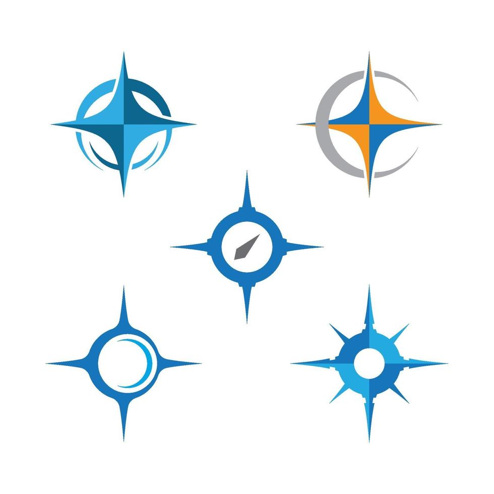 Kompass-Logo-Bilder eingestellt vektor